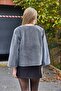 Women's Plush Soft Tie-Up Jacket Gray - 6