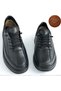 Men's Genuine Leather Lightweight Orthopedic Sole Daily Comfortable Black Men's Sports Shoes - 2