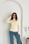Premium İplik D Mock Neck Half Placket Button Knitwear Sweater Aw25Kz0116 - 6