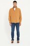 Men's Regular Fit Long Sleeve Camel Shirt - 3