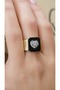 Heart Zircon Stone Detail Adjustable Ring - 2