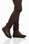 Brown Genuine Leather Women's Boots with Non-Slip Sole and Fleece Inside 3609 Z - 3
