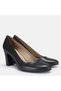 BIG SIZE WOMEN'S HEEL SHOES 41-42-43-44-BLACK SKIN - 2