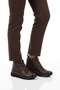 Brown Genuine Leather Rubber Laced Women's Boots 3910 Z - 3