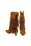 حذاء بكعب رفيع مصنوع من جلد الغزال الأصلي E13 SUEDE SIGARO - 5