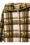 Pocketed Zippered Long Sleeve Comfortable Fit Mock Neck Plaid Plush Cardigan - 5