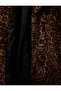 Faux Fur Coat Leopard Print Long Sleeve with Pockets - 7