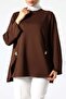 Polyviscose Wide Cut Tunic with Metal Brooch Detail – Stylish & Modern Design - 4