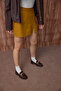 Women's Burgundy Thick Poly Sole Casual Loafer with Chain Accessories - 3
