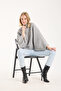Yumoş Rope Cape Mock Neck Batwing Sleeve Women Sweater - 3