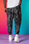 Unisex Ethnic Patterned Loose Hippie Bohemian Baggy Pants with Elastic Waist and Cuffs and Pockets Ethnic Design - 5