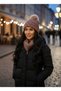 Dusty Rose Color Beanie Thick Protects from Cold Domestic Production - 5