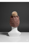 Dusty Rose Color Beanie Thick Protects from Cold Domestic Production - 4