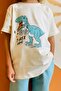Boy's Shorts Set Console King Gamer Dinosaur Printed 2-6 Years Old, Cream - 4