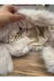 Women's Lined Beanie with Pearl Detail Covering the Ears, Cream Tail Detail, Plush Pompom Beanie - 5