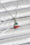 Chain Silver Color Pine Tree Model Zircon Stone Christmas Themed Women's Necklace - Ebj251201W38467