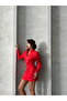 Zippered Coat - Red | |   F1551 - 3