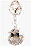 Rhinestone Stone Bow Tie Duck Bag Ornament Charm/Keychain