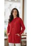 Red Hooded Lace Detailed Pocket a Quality Standard Size Knitwear Sweater - 4