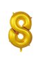 Giant Size Gold Yellow Number Foil Balloon 76 cm - Shiny Number Balloon - Birthday Anniversary Party Decoration - 2