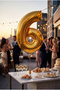 Giant Size Gold Yellow Number Foil Balloon 76 cm - Shiny Number Balloon - Birthday Anniversary Party Decoration