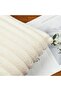 2 Pack Soft Throw Pillow Covers 45x45cm Cream White Striped Velvet Cushion Cover with Hidden Zipper - 4