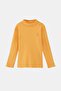 Cadmium Yellow Heart Printed Girls' Ribbed Knit Lower Upper Set - 3