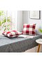 Christmas Decorative Pillow Covers 18x18 Inch, Buffalo Red White - 2 Pack - 3