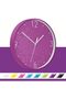 Wow Wall Clock Purple