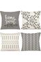 Linen Pillow Covers 18x18 (45x45cm) Set of 4 - Gray