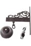 Outdoor Dinner Bell Rustic Vintage Cast Iron Wall Mounted Door Bell - 2