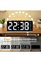 6.8'' LED Digital Alarm Clock with Ambient Light, Day/Date/Temperature, Dual Alarm/Snooze - 3
