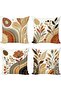 Throw Pillow Cushion Covers, 4 PCS 45x45cm Double-Sided Floral Boho Pattern