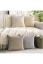 Set of 4 Neutral Corduroy Throw Pillow Covers 18x18 Inch - 2
