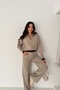 Zipper Detailed Oversized Knitwear Bottom-Top Set Aw25Au0049 - 6