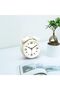Twin Bell Alarm Clock - Non-ticking Vintage Analog with Backlight (White) - 7