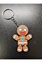 Gingerbread Man Shaped Keychain (1 Piece)