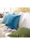 Pack of 2 Velvet Decorative Rectangle Throw Pillow Covers 12x20 in (30x50 cm) - River Blue