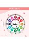 Learning Clock for Kids - 25 cm Non-Ticking Analog Wall Clock (Pink) - 6