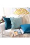 Pack of 2 Velvet Decorative Rectangle Throw Pillow Covers 12x20 in (30x50 cm) - River Blue - 2