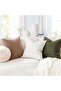 Pack of 2 Curly Faux Fur Throw Pillow Covers 18 x 18 Inch Cream White - 5