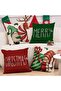 Christmas Pillow Covers Set of 4, 18 x 18 Inch, Red/Green (AD0604) - 6