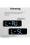 Large Digital Wall Clock with Temperature & Humidity - Green LED Display - 5
