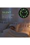 Night Light Wall Clock, 12-inch Silent Non-Ticking Quartz, Glow-in-the-Dark (Black) - 4