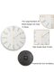 Wall Clock 12 Inch Silent Non-Ticking Quartz White Imitation Wood with 3D Numbers - 7