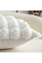 Faux Fur Plush Throw Pillow Covers 12x20 in Set of 2 (Cream White) - 6