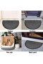 Half Round Non-Slip Door Mat - 50 x 80 cm, Grey - 5