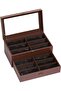 Leather & Velvet 12-Piece Glasses & Sunglass Display Box (Coffee) AW-164