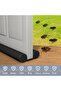 2PCS Door Draft Stopper 95cm - Adjustable, Washable, Cuttable (Black) - 4