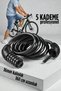 Combination Bike Lock 16 mm Thickness 160 cm Scooter Motorcycle Lock - Steel Cable 722480